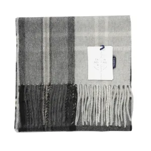 100% Cashmere Scarf Made In Scotland Alba Grey