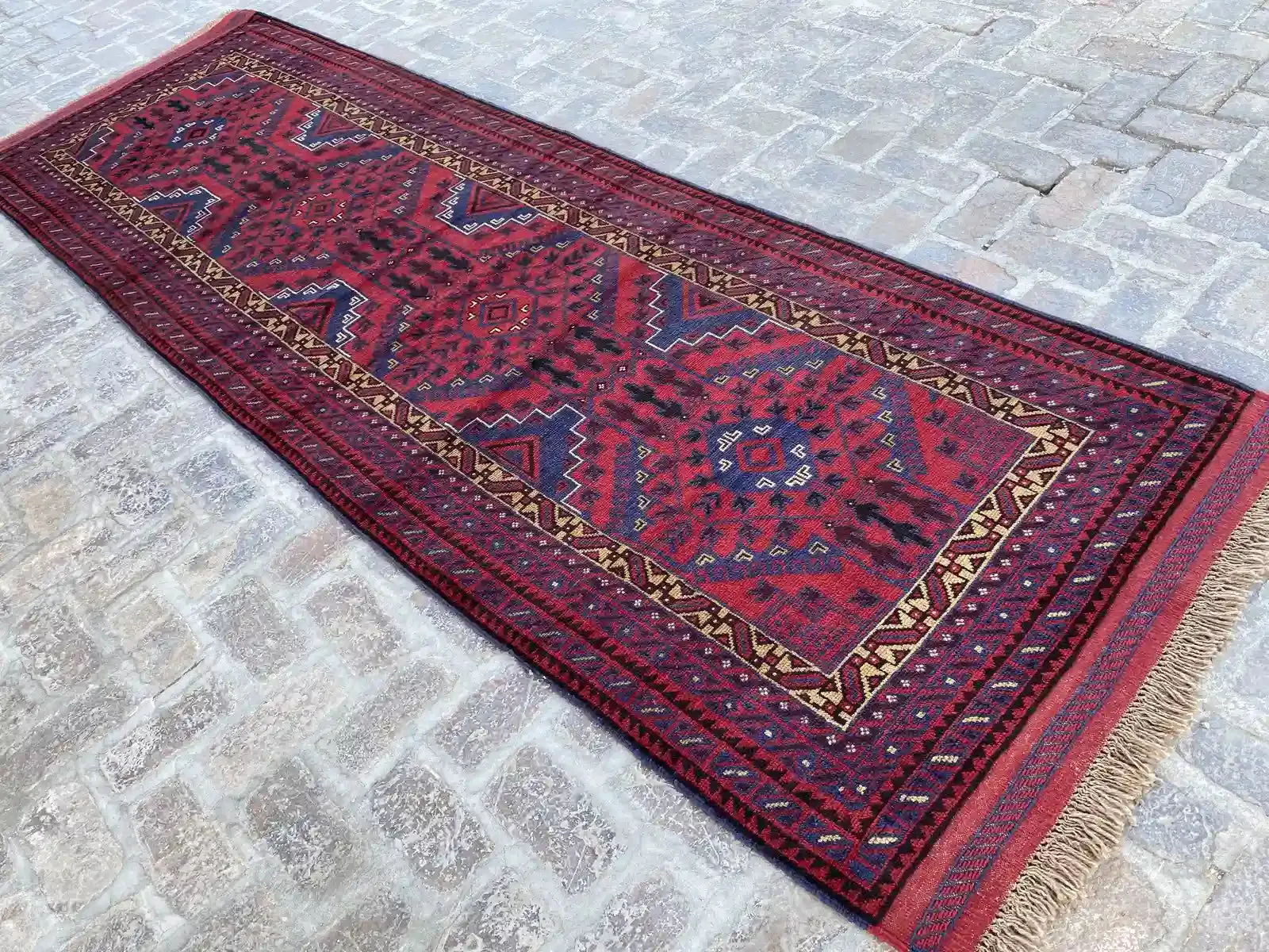 4'0 x 12'3 Afghan Belouchi hallway Rug Runner