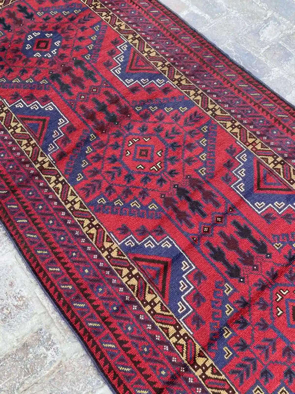 4'0 x 12'3 Afghan Belouchi hallway Rug Runner