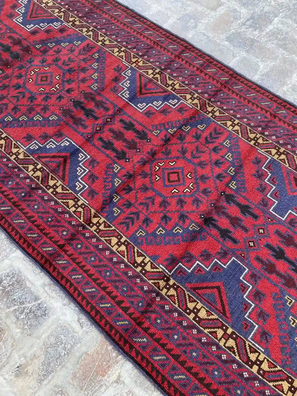 4'0 x 12'3 Afghan Belouchi hallway Rug Runner