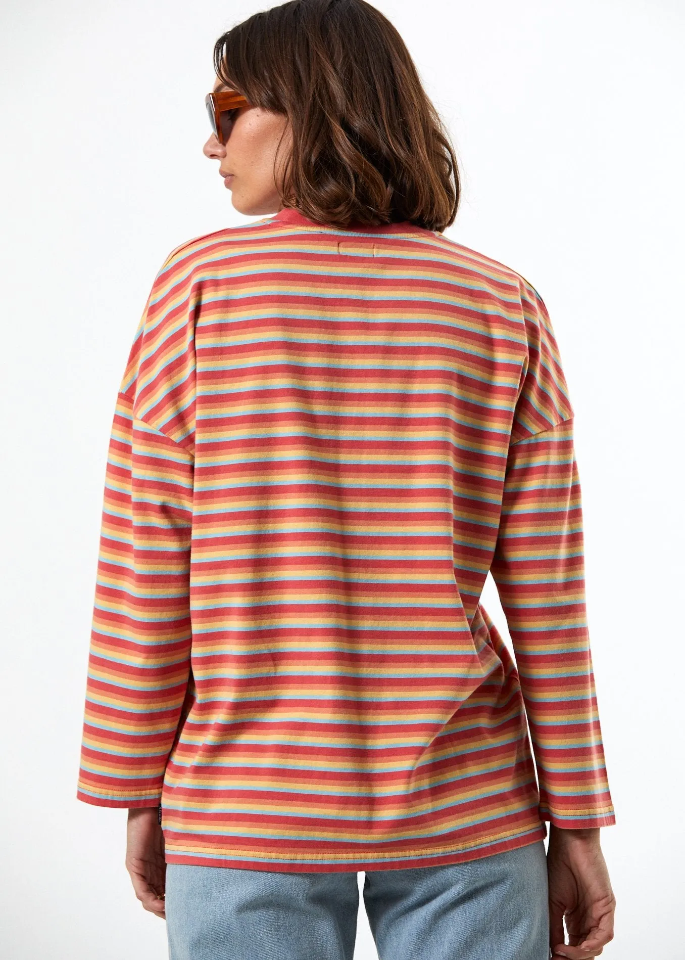 Afends Womens Rainbow - Oversize Long Sleeve Tee