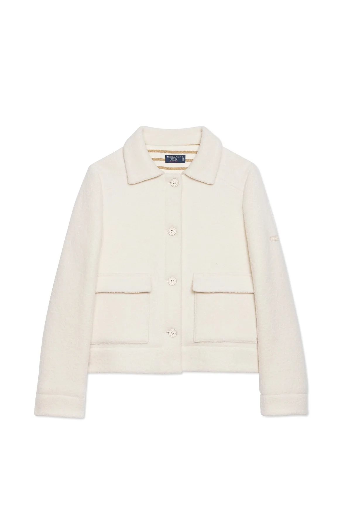 ARDECHE - Boiled Wool Jacket with Patch Pockets for Women (WINTER WHITE)