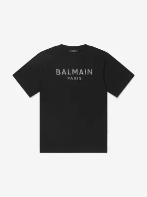 Balmain Girls Wool Logo Dress