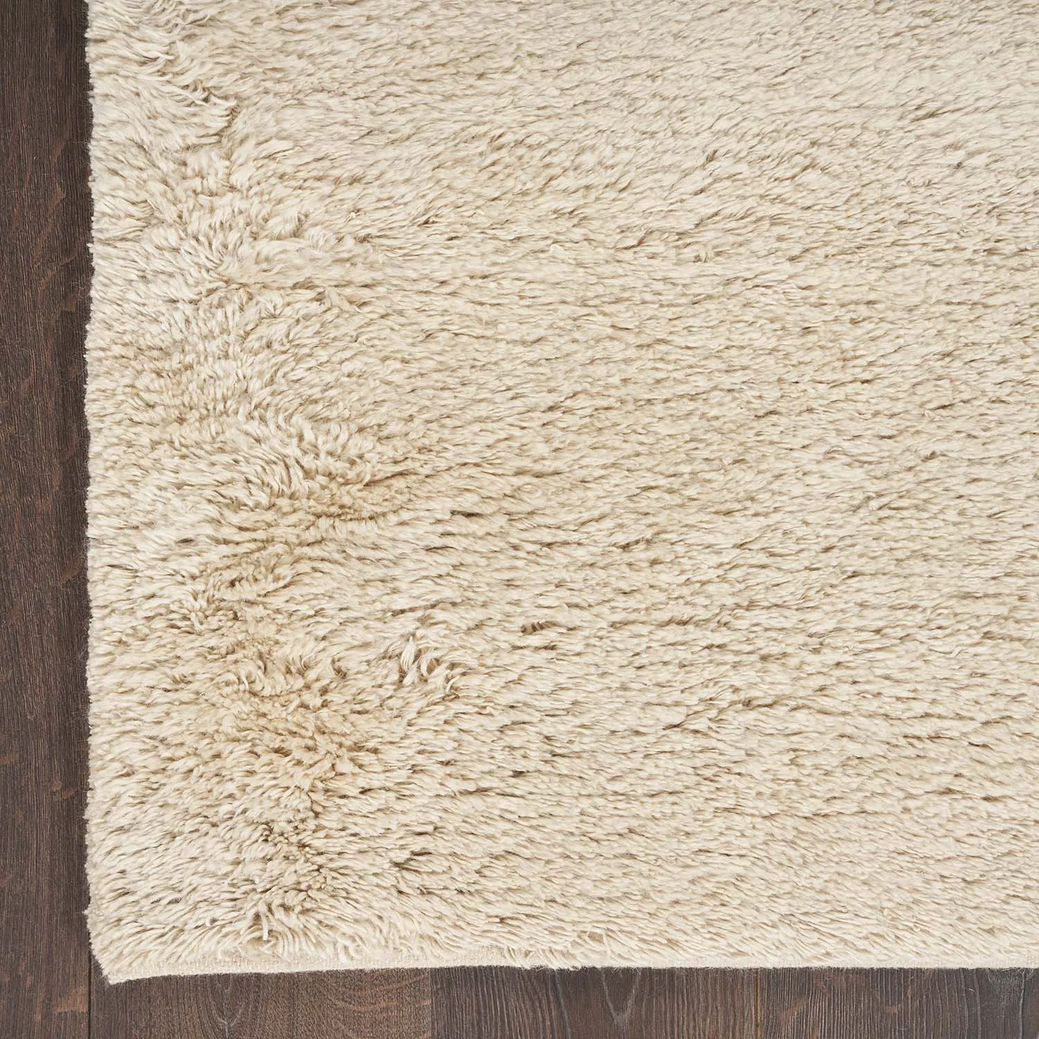 Beige Textured Wool Rug - 6' x 9'