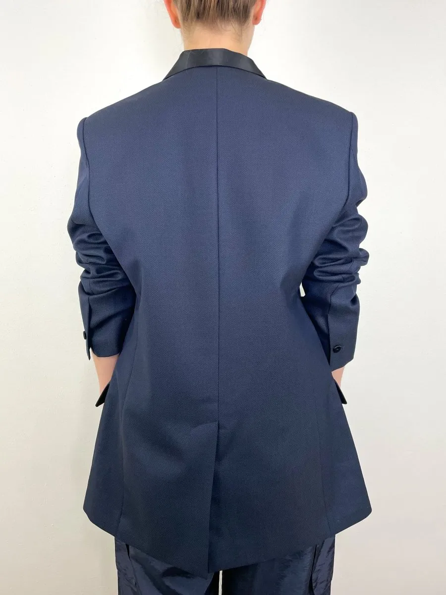 Birdseye Tuxedo Jacket in Navy Multi