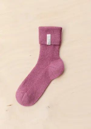 Cashmere & Merino Socks in Rose