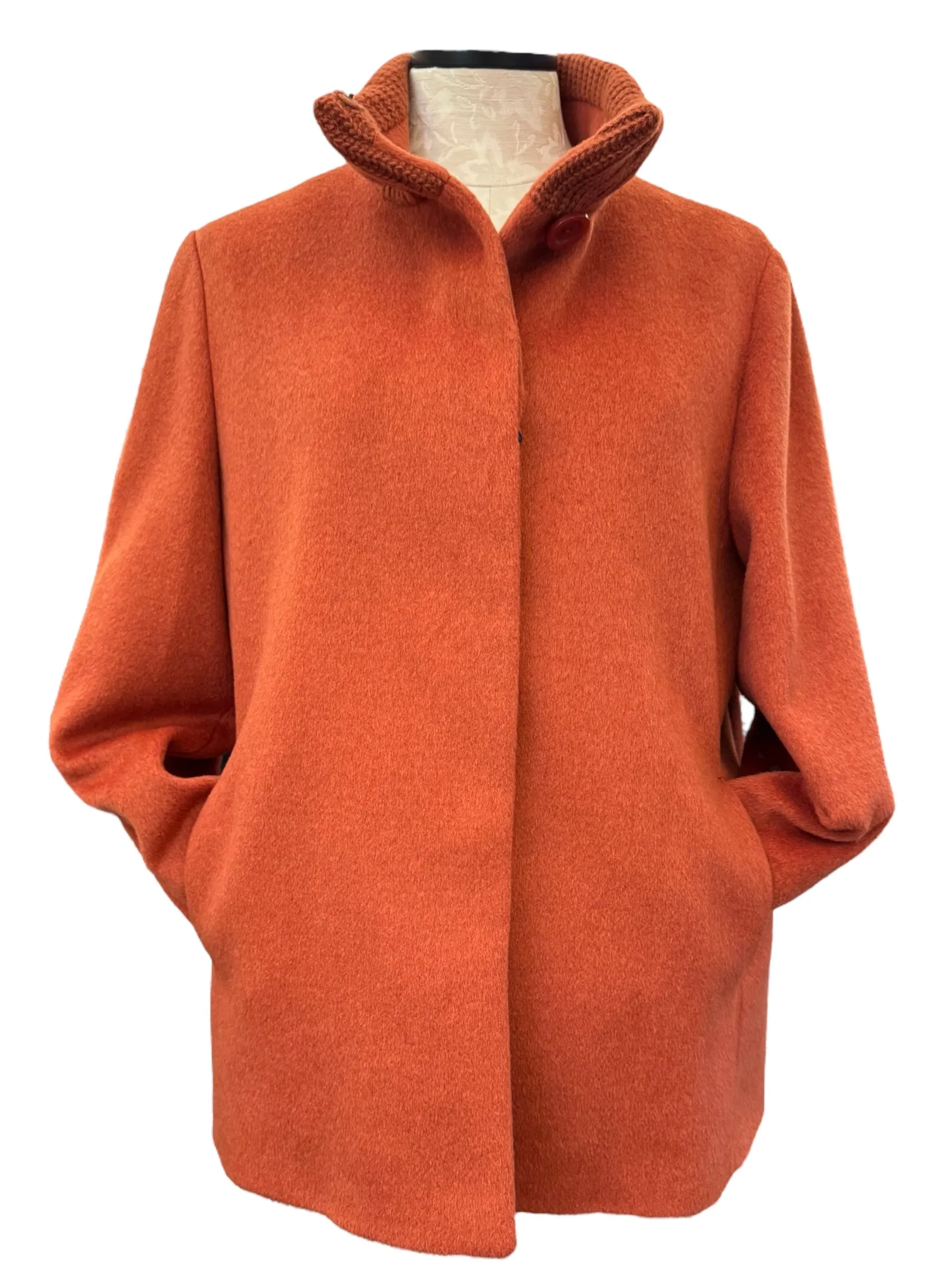 Cinzia Rocca Brushed Wool Jacket - Persimmon