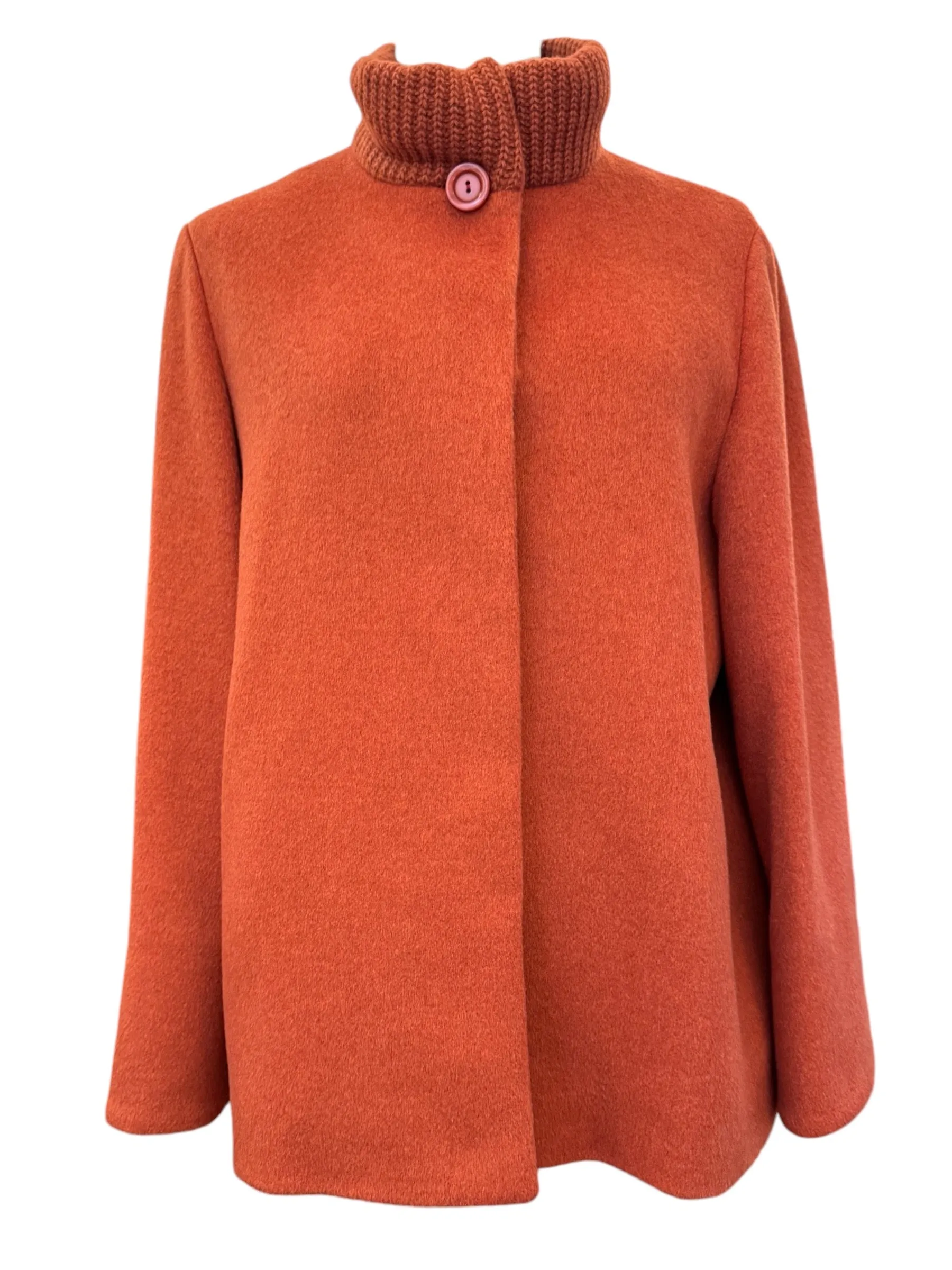 Cinzia Rocca Brushed Wool Jacket - Persimmon