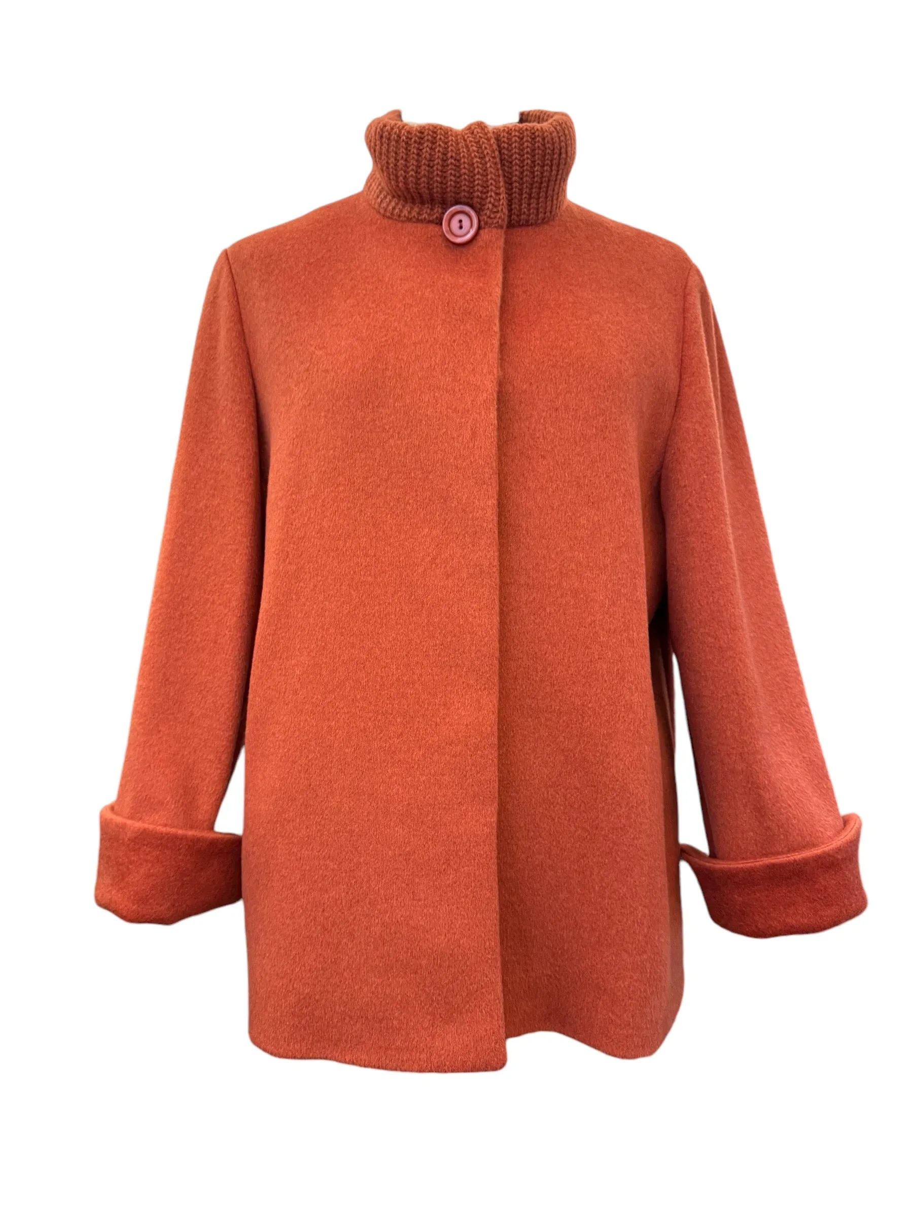 Cinzia Rocca Brushed Wool Jacket - Persimmon