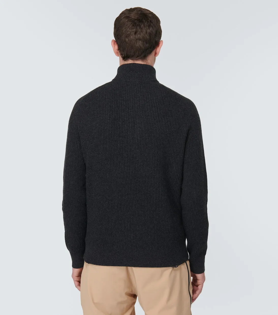 Darvin wool and cashmere sweater with half zip Bogner, black