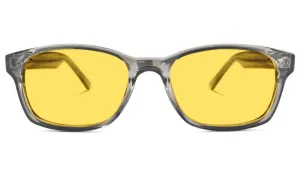 DayMax Wayfarer Glasses - Pearl Grey - Readers