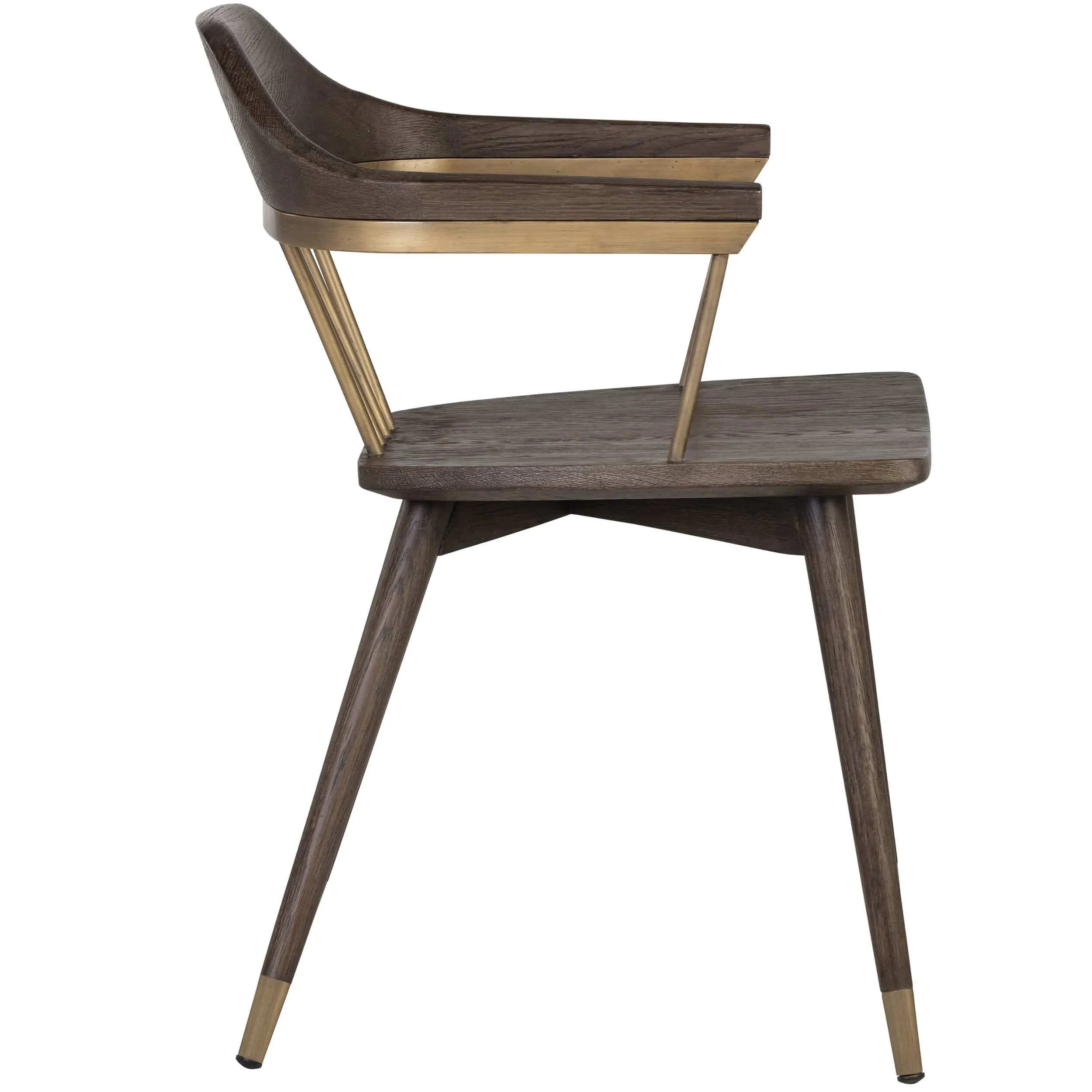 Demi Dining Chair, Dark Brown, Set of 2