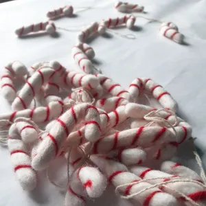 Felt Candy Canes White