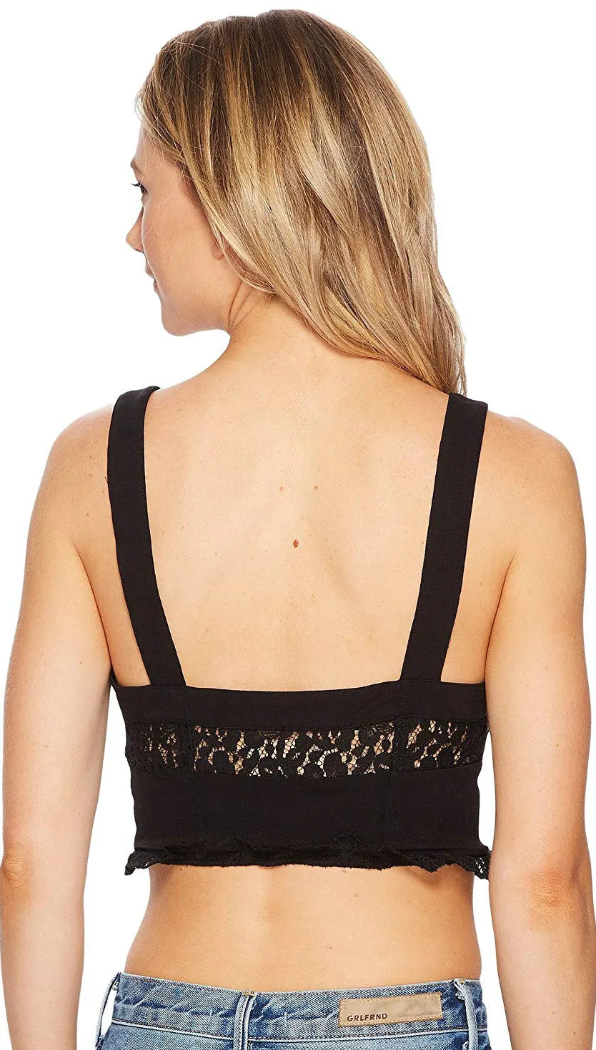 Free People Here I Go Brami Top Black