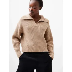 French Connection Joss Collared Jumper in Camel 78XCV