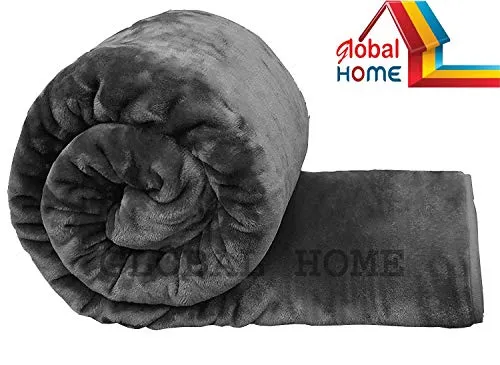 Global Home Microfiber 400 TC Blanket (Grey_King)