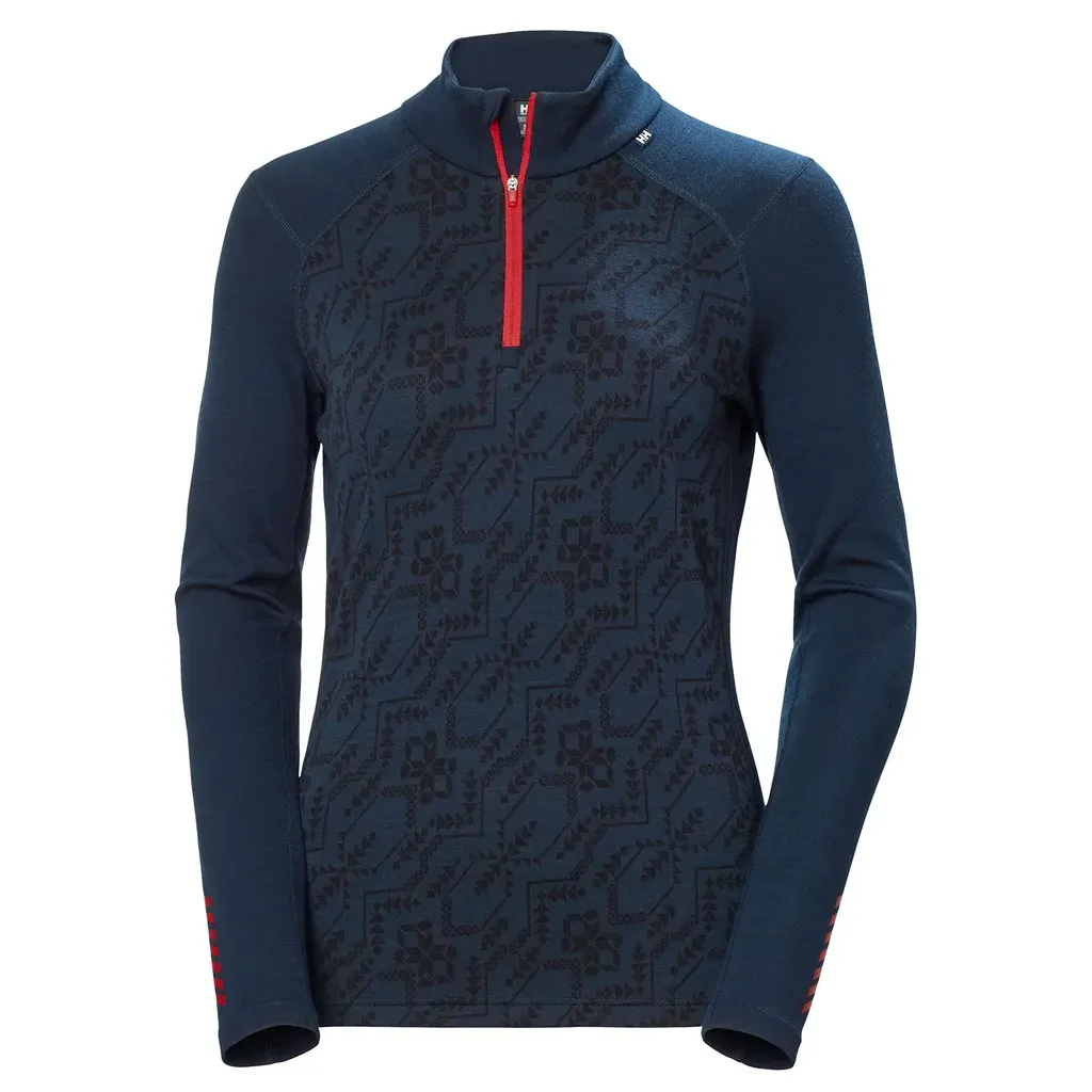 Helly Hansen Women's Lifa Merino Midweight Graphic 1/2 Zip - Past Season