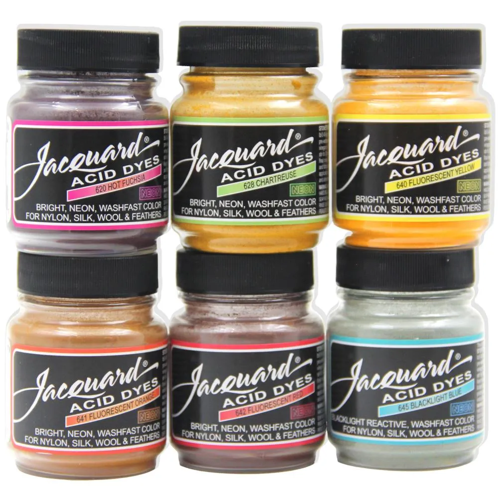 Jacquard Acid Dye Neon Colour Set 6/Pkg .5oz each