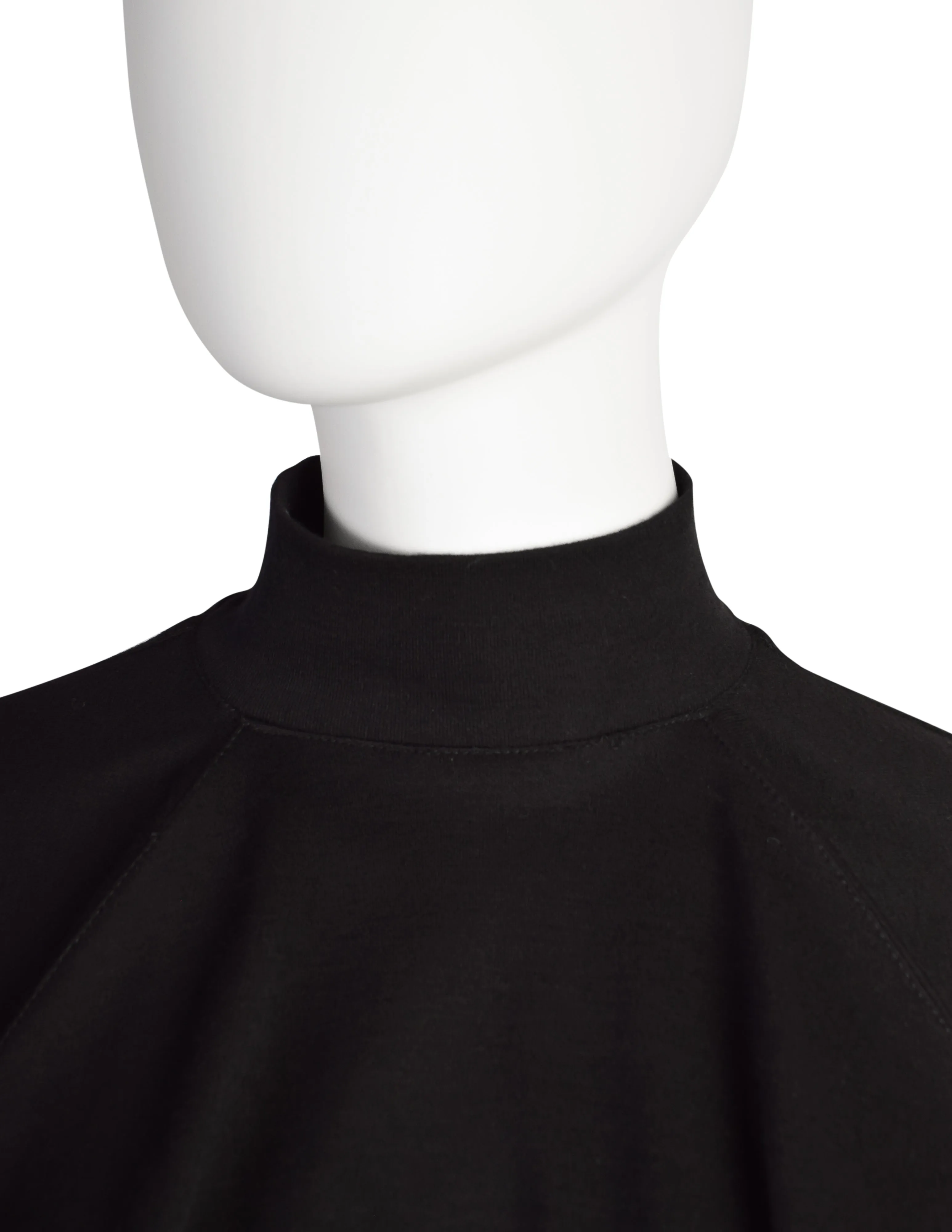 Jean Paul Gaultier Vintage 1980s Black Draping Exaggerated Pointed Breast 'Bullet Bra' Cropped Sweater