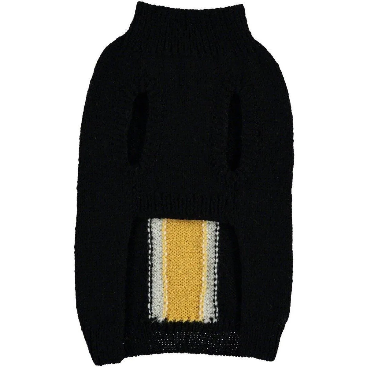 Knitted Striped Dog Sweater by Baker & Bray - Black/Yellow