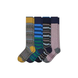 Men's Dress Over the Calf Sock 4-Pack