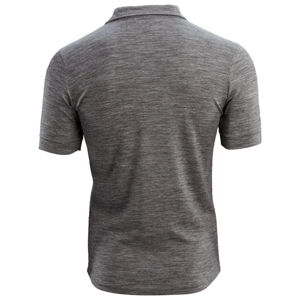 Mens Merino 180 Short Sleeve Polo Shirt (Plain Charcoal)