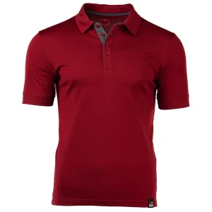 Mens Merino 180 Short Sleeve Polo Shirt (Red)