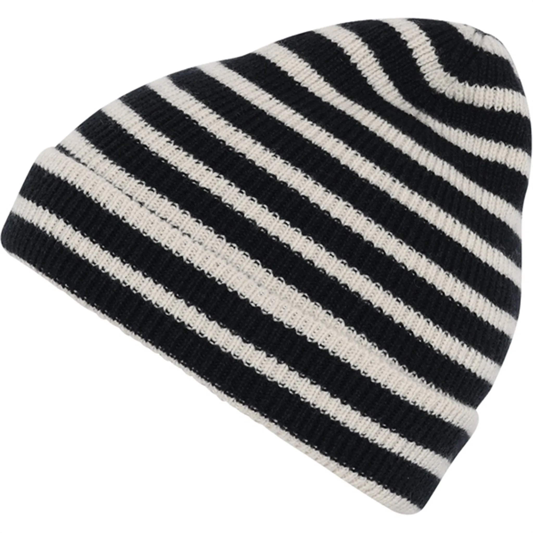 MP Danmark 97529 Bergen Wool Striped Beanie Dark Denim Melange