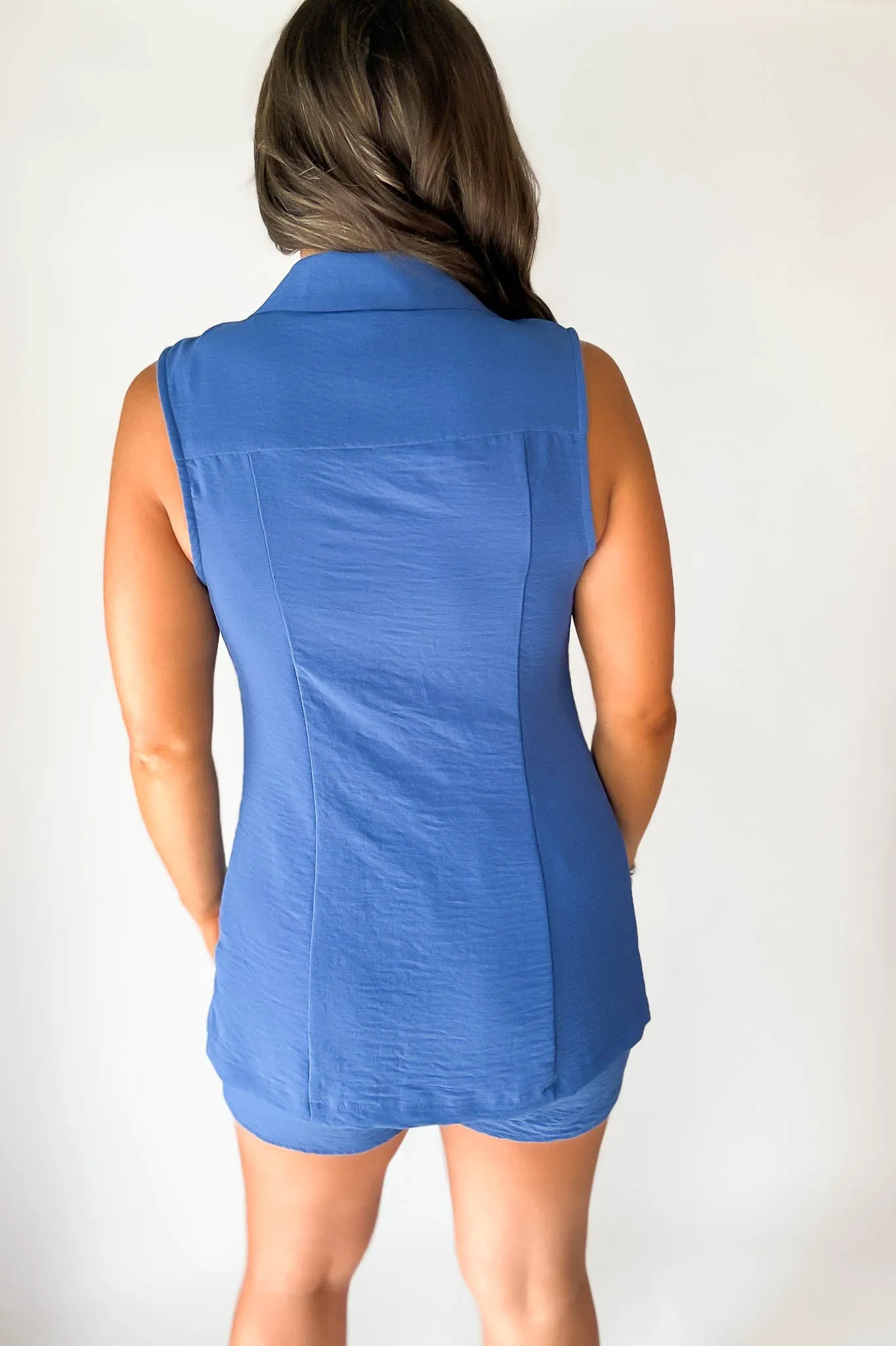 Oversized Blue Airflow Vest