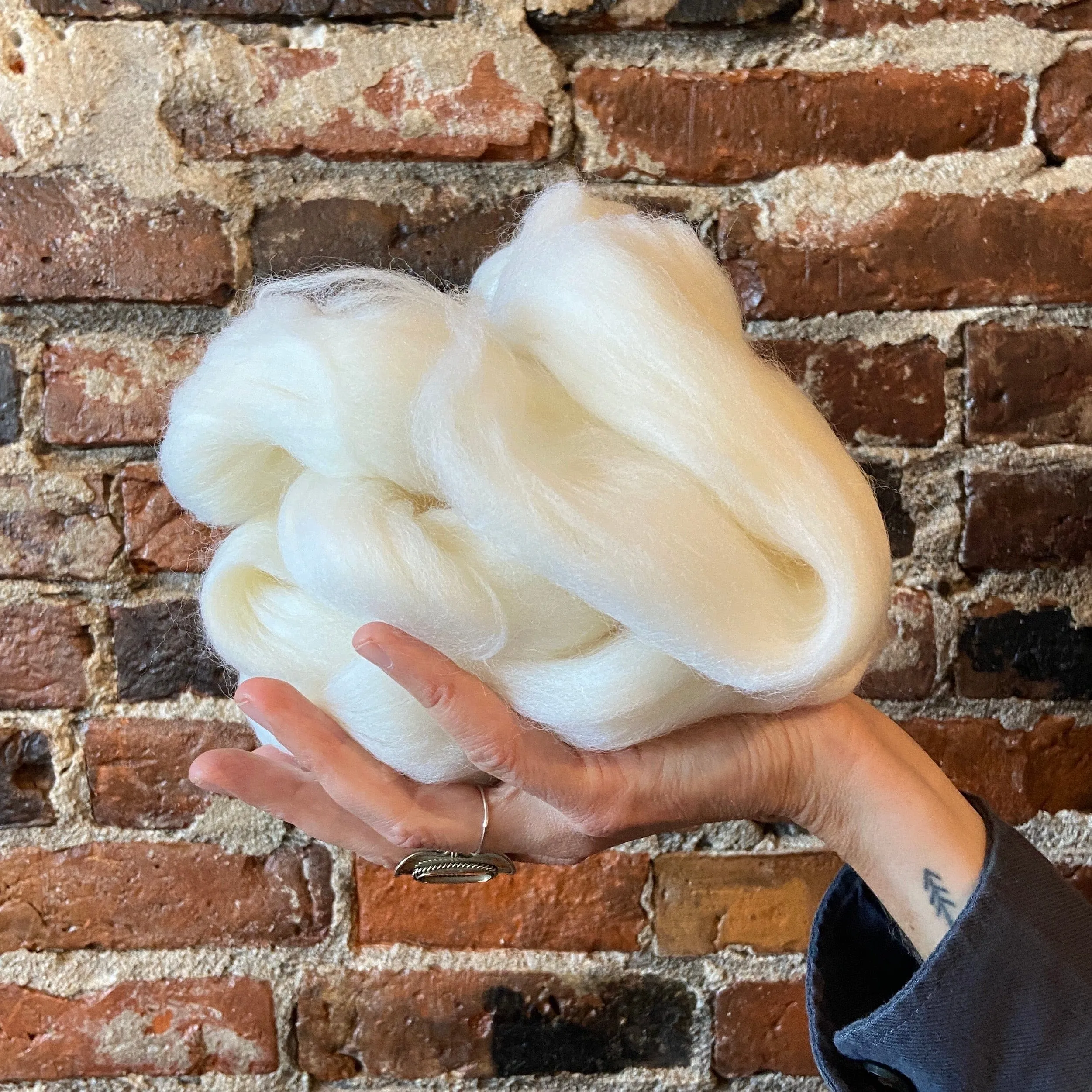 Powder - Merino Wool Top Roving - 50 gram (1.75 oz) Ball - Color 619