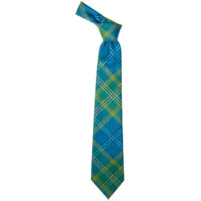 Pure Wool Tie in All Ireland Blue Tartan