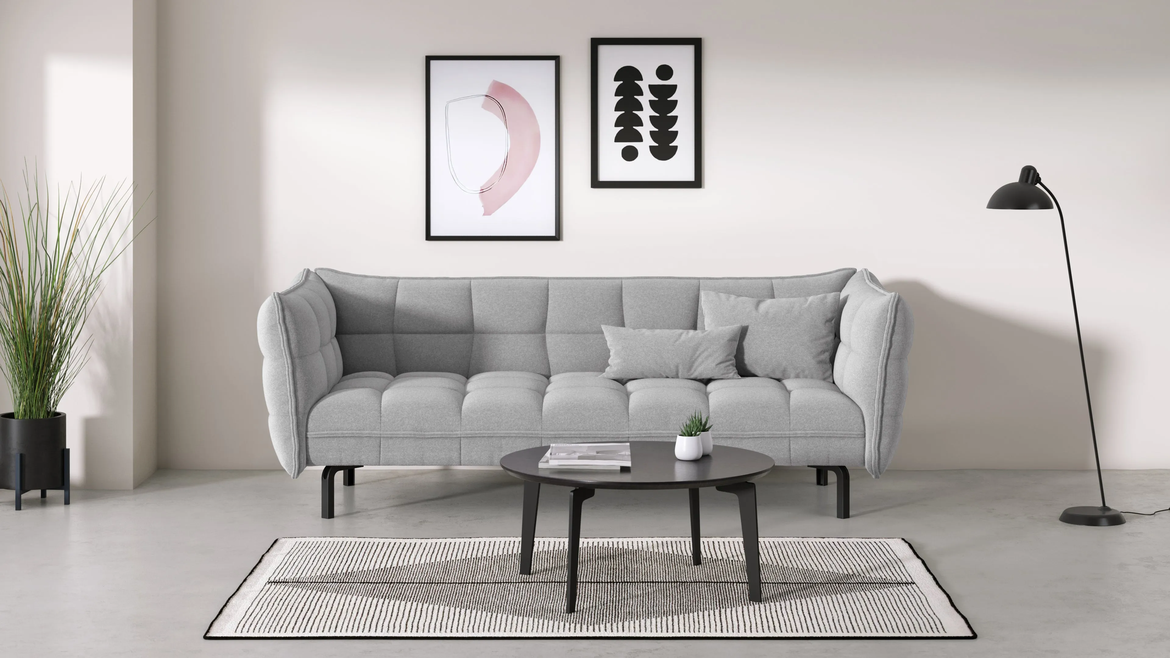 Skal - Skal Sofa, Light Gray Wool