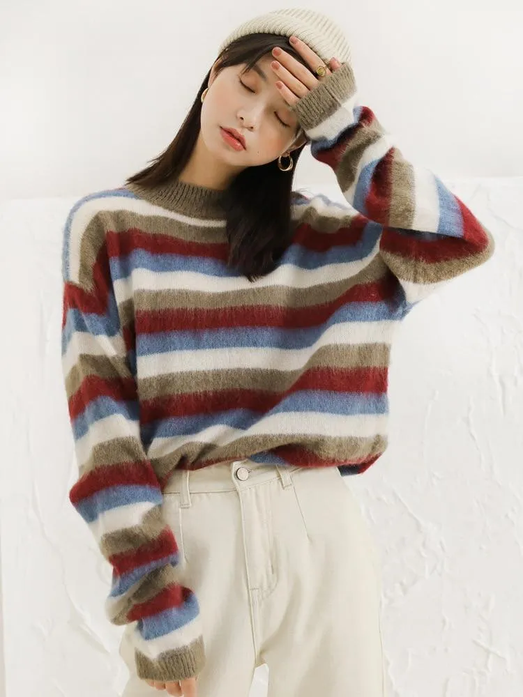 Soft Slouchy Striped Pullover