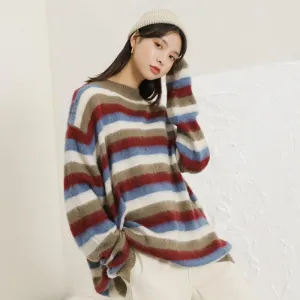 Soft Slouchy Striped Pullover