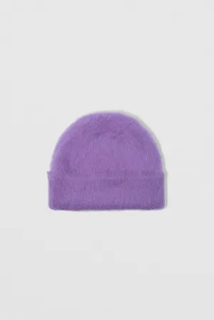 Solid Brushed Hat Lilac Alpaca