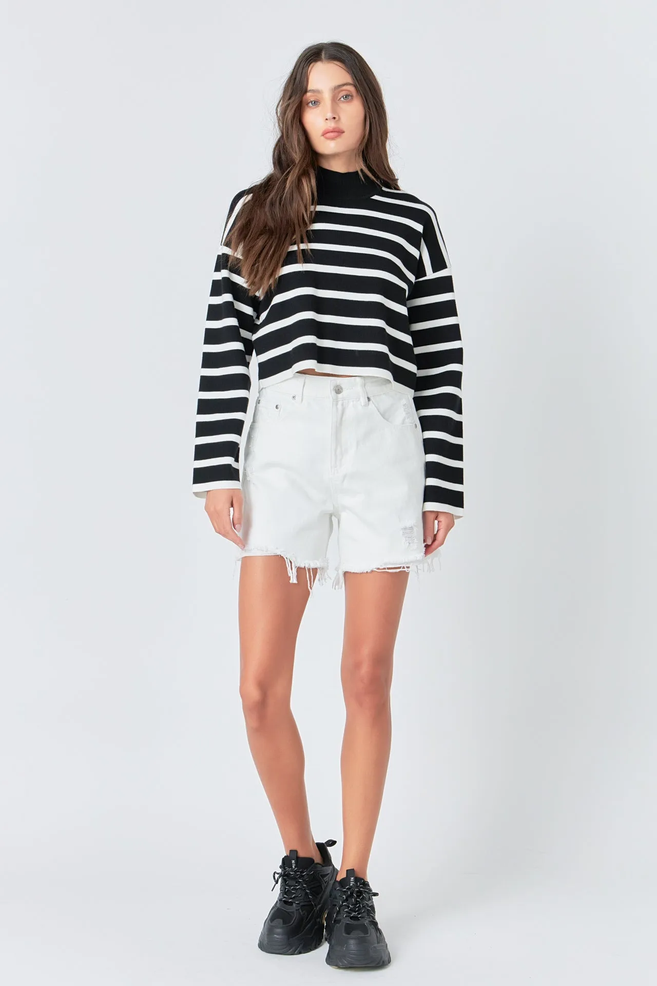 Striped Cropped Sweater