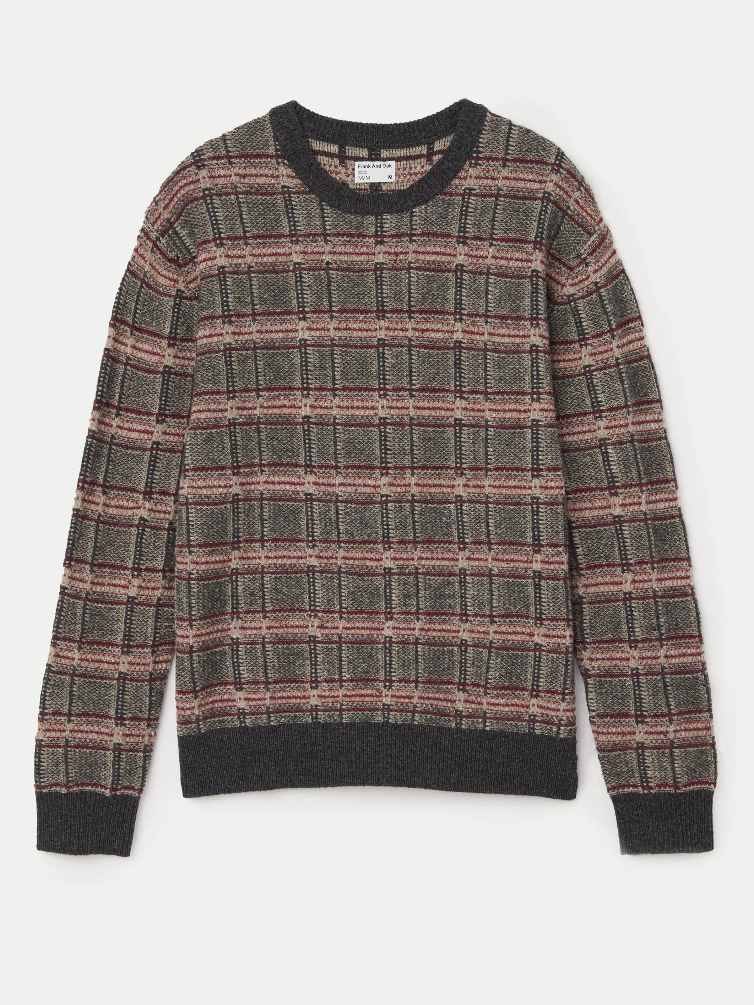 The Donegal Striped Crewneck Sweater in Light Beige