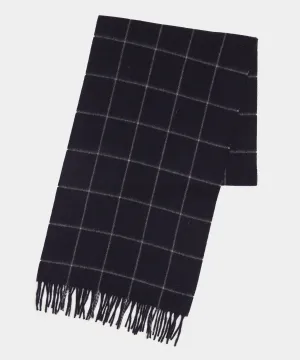 Todd Snyder x Joshua Ellis Cashmere Windowpane Scarf In Navy