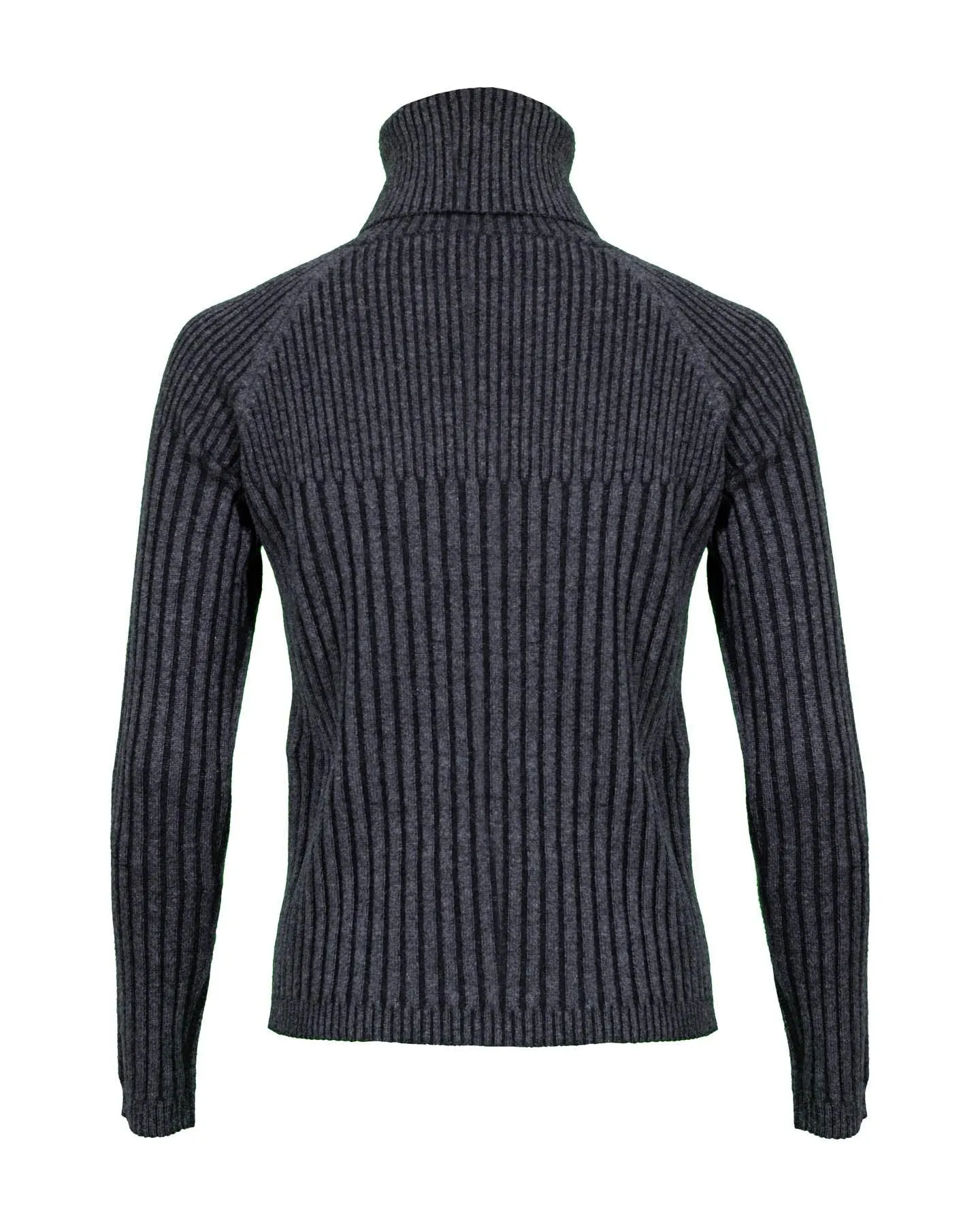 Tonet Two Tone Rib Knit Turtleneck Pullover