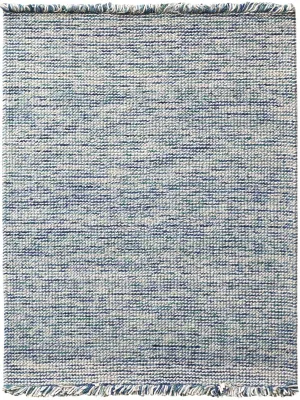 Vivid Modern Blue Hand-Woven Rug 3'x5'