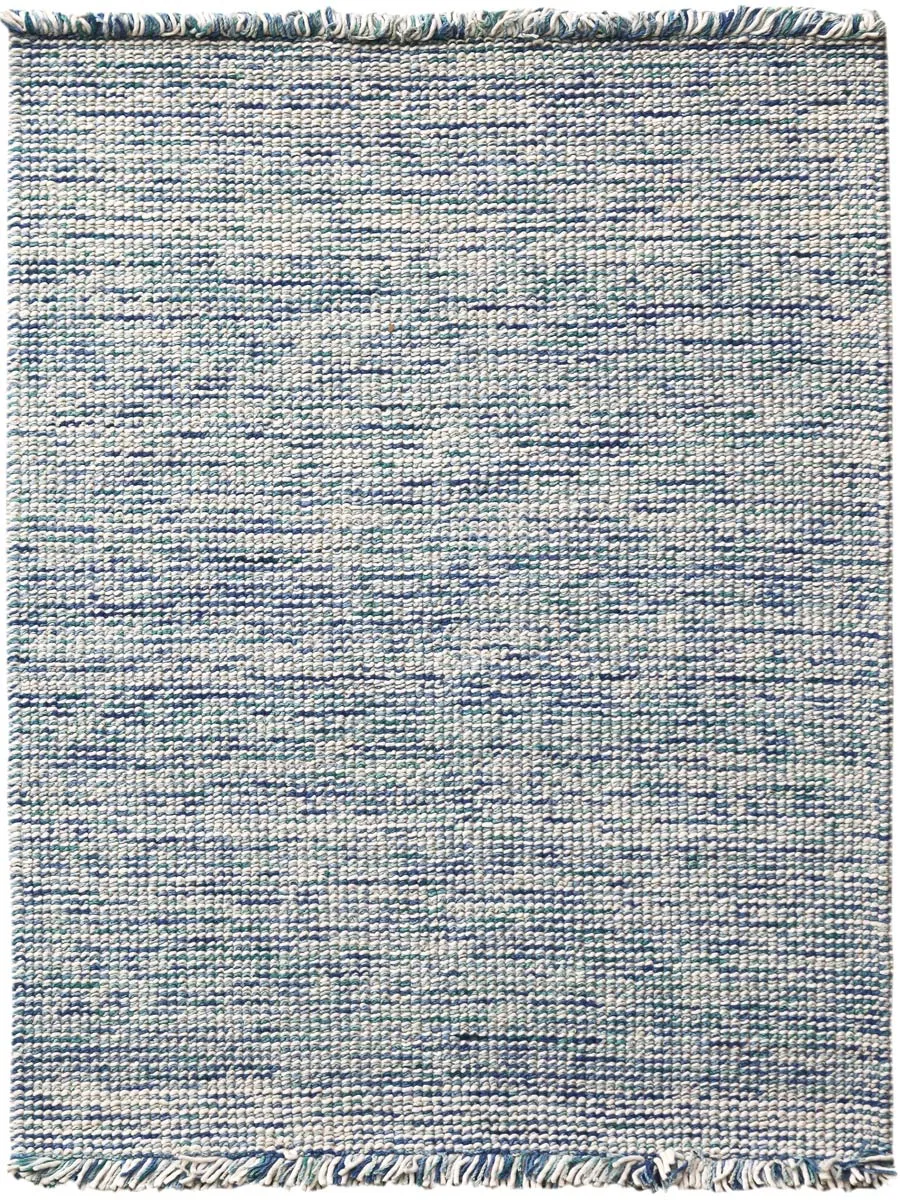 Vivid Modern Blue Hand-Woven Rug 3'x5'