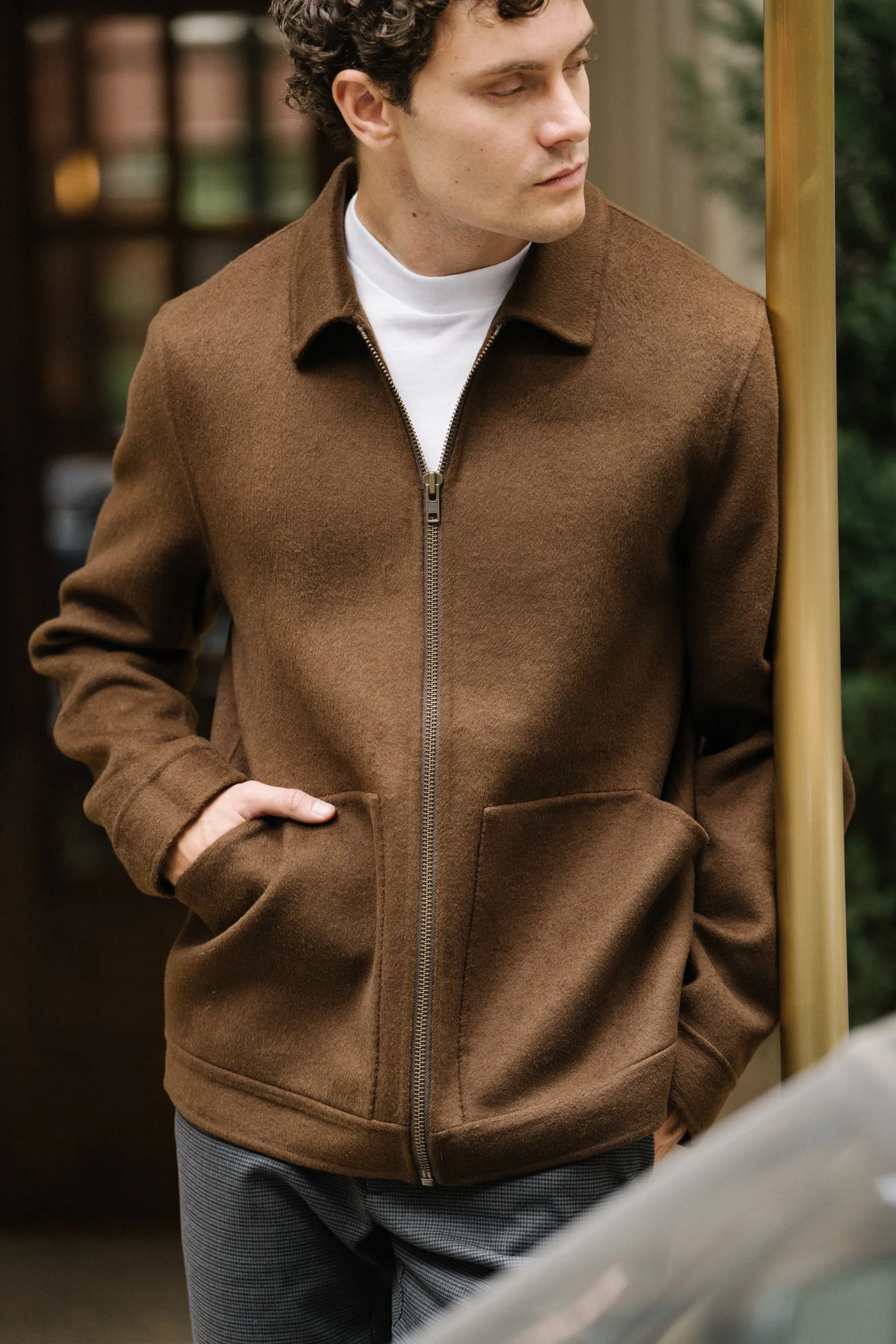 WINDSOR WOOL JACKET - WALNUT