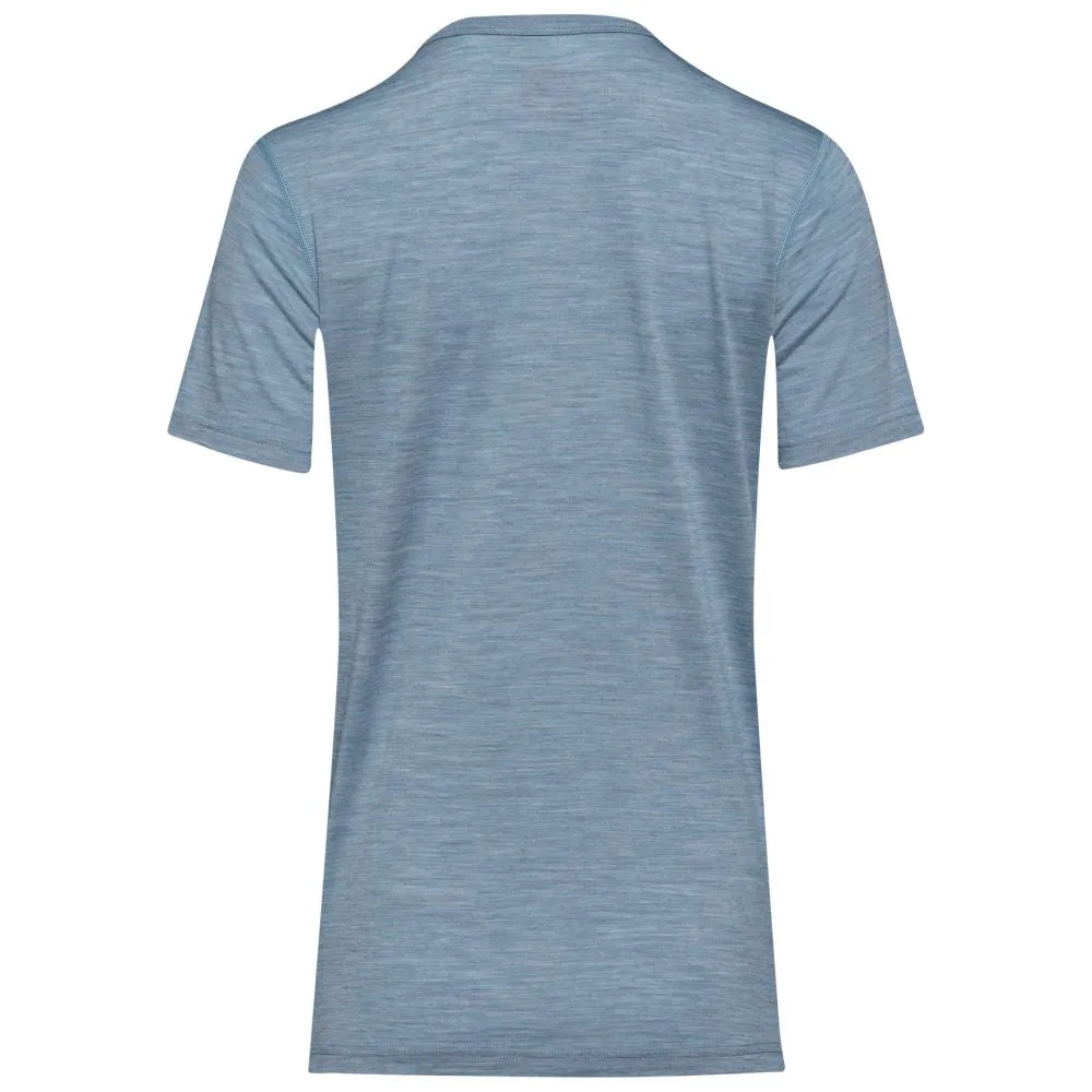 Womens Merino 150 Mountains Tee (Sky/Petrol)