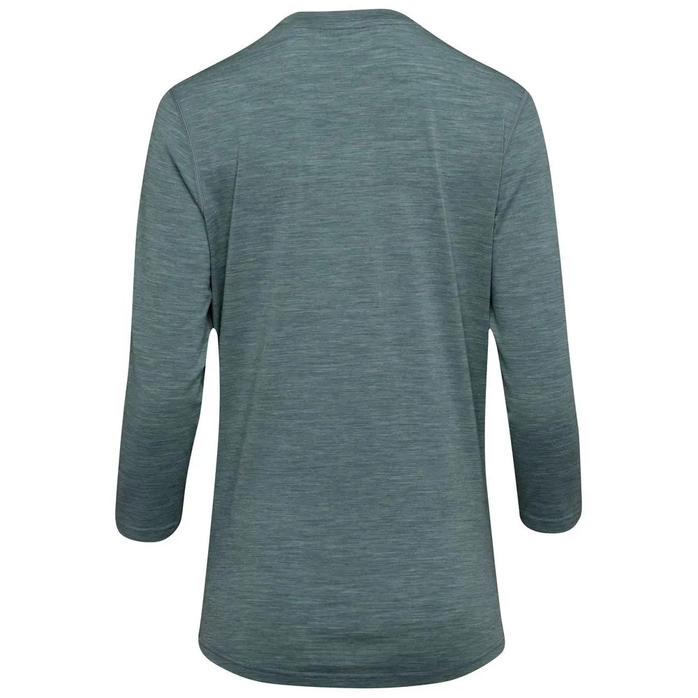 Womens Merino Blend 160 PJ Henley (Sage Melange)