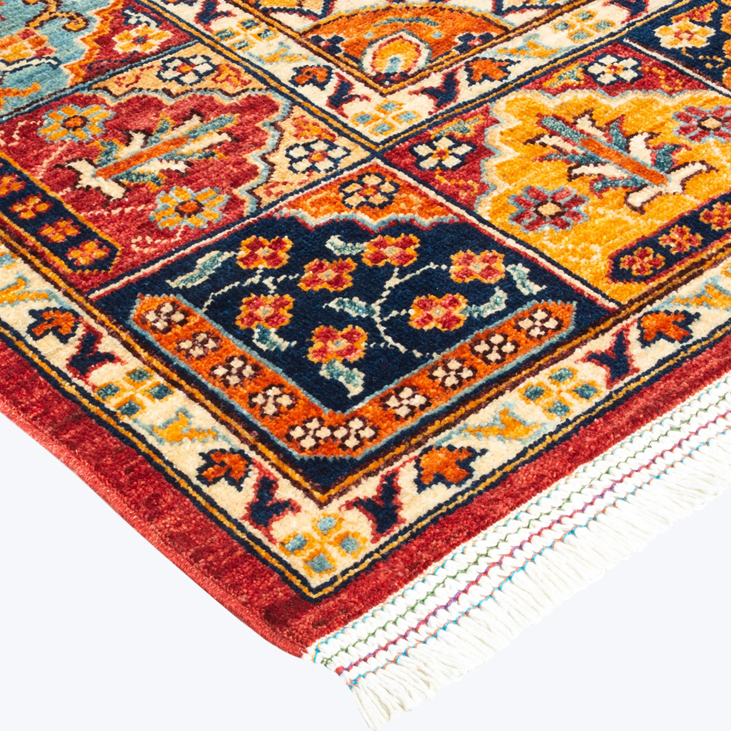 Yellow Traditional Wool Rug - 6' 4 x 9' 5"